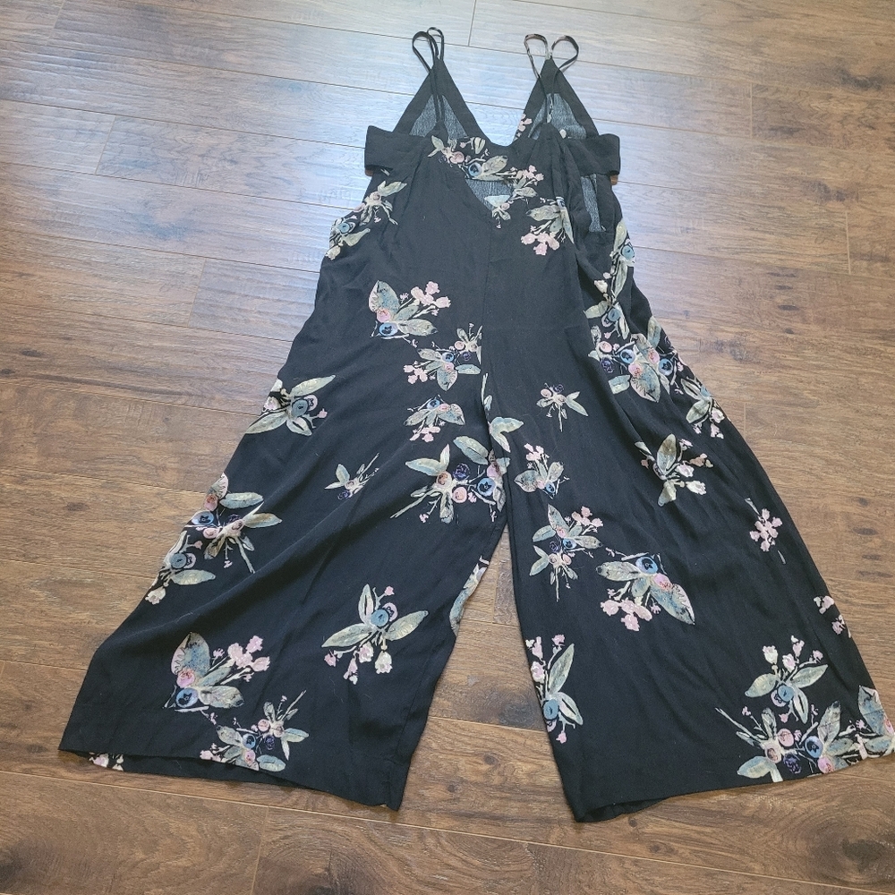 Free People Black Floral Jumpsuit - Picture 7 of 9